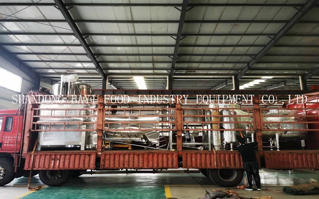 Vacuum fryer are loaded and shipped to coustomer company